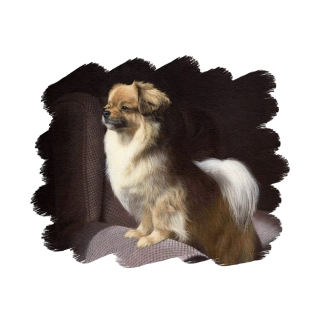 Tibetan Spaniel Painting by rachelstribbling