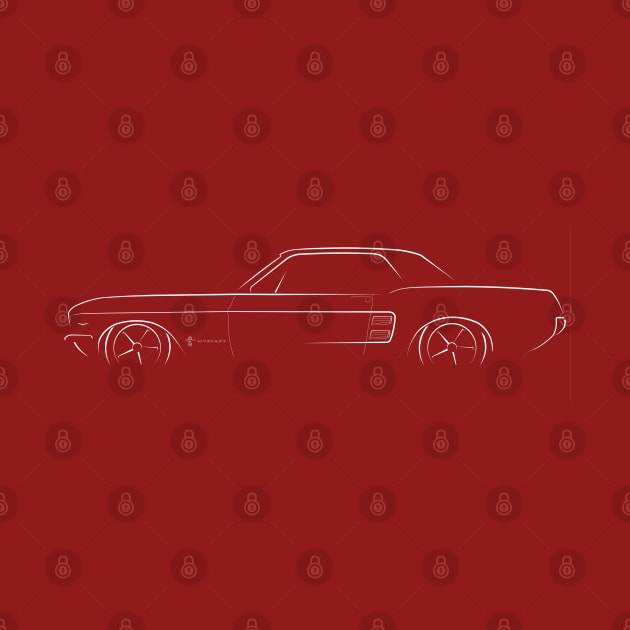 1967 Ford Mustang - profile stencil, white by mal_photography