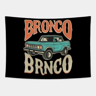 Retro 1987-1991 Ford Bronco w/Tires Tapestry