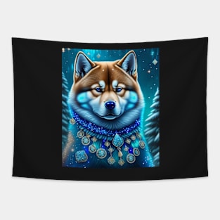 Jeweled Shiba Inu Tapestry