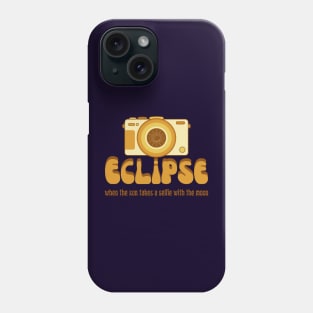 Lunar or solar eclipse photography. Vintage/retro selfie. Phone Case