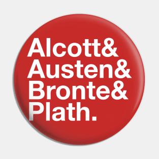 ALCOTT, AUSTEN, BRONTE & PLATH Shirt Pin