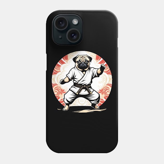 Pug doing Martial Arts Phone Case by ArtfulTat