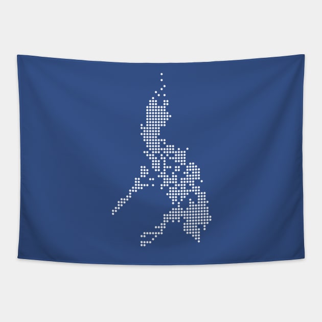 Philippines Digital Map Tapestry by airealapparel