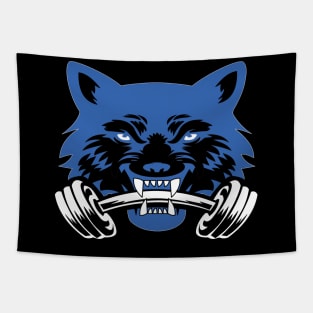 Wolf sport and fitness lovely blend drawing cute cool colorful Tapestry