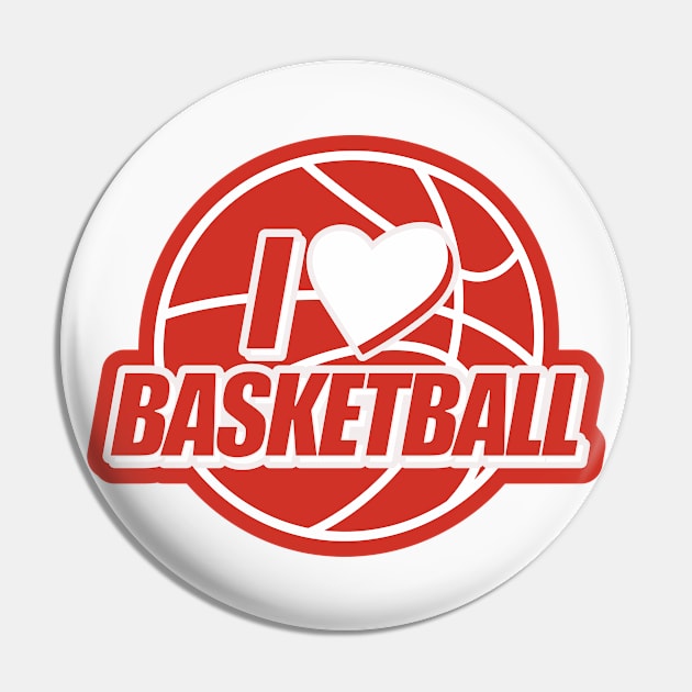 I Heart Basketball Pin by Hayden Mango Collective 