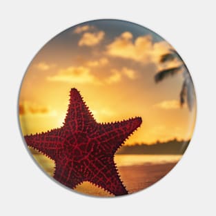 Starfish Under the Ocean Pin