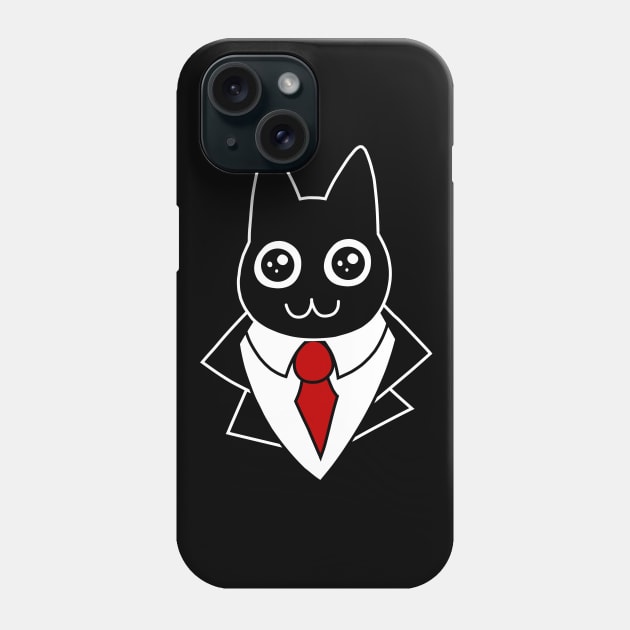 Cat in Suit Phone Case by pako-valor