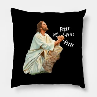 Jesus Prays To Heavenly Fer Pillow