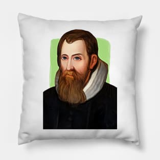 Scottish Mathematician John Napier illustration Pillow