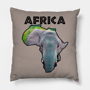 Africa Wildlife Continent Elephant Bull Pillow