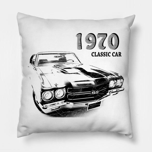 Chevrolet Chevelle SS 1970 Pillow by hottehue