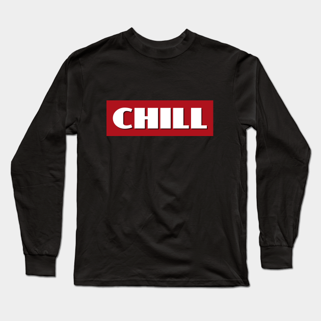 red shirt with black writing