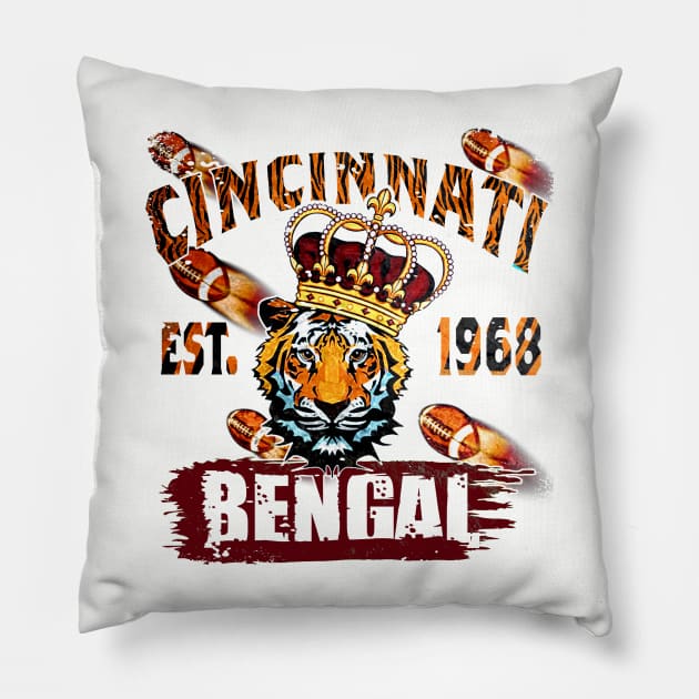 Cincinnati Bengals American football team Pillow by nowsadmahi