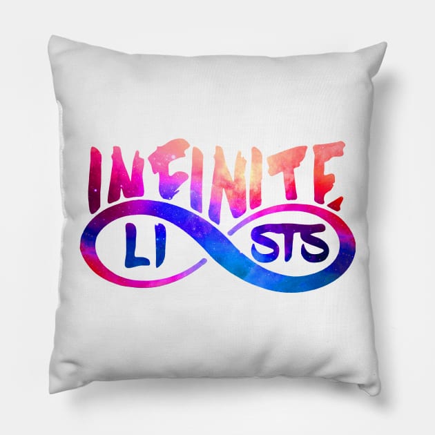 Infinite Lists merch Pillow by NewMerch