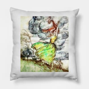 The Girl on the Moor Pillow