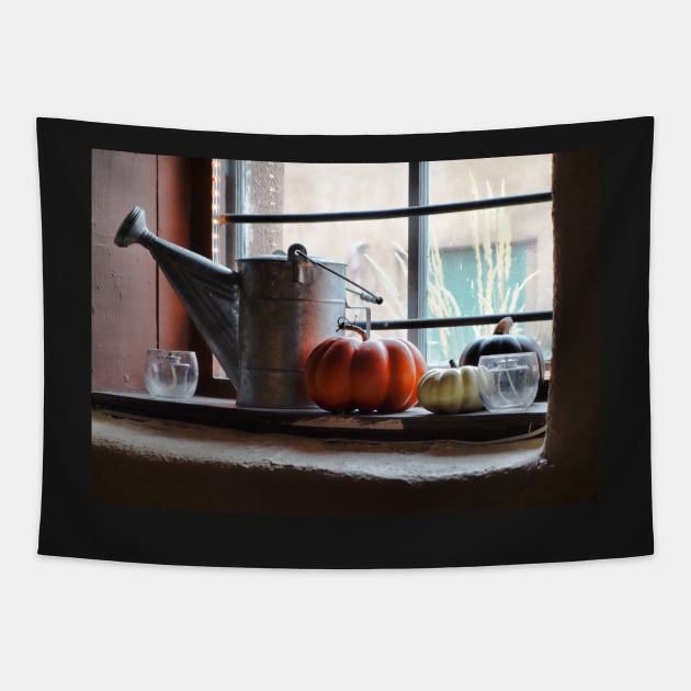 Adobe Window Autumn Still Life C1 Tapestry by bobmeyers