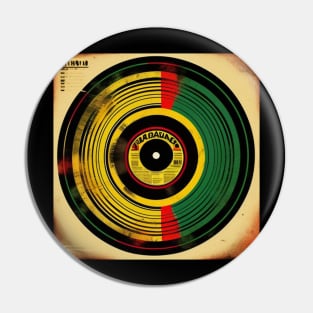 Reggae Music Rasta Colors Vinyl Album Pin