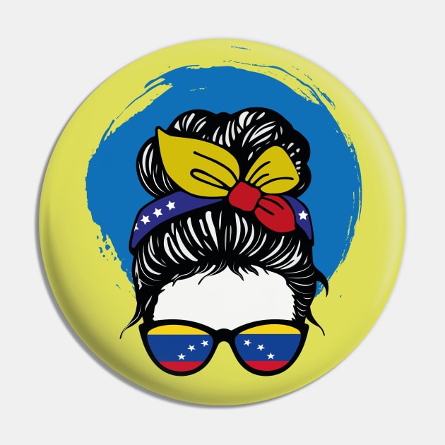 Messy Bun Venezuelan Woman Pin by HarlinDesign