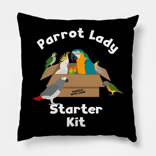 Parrot Lady Starter Kit for Bird Lover Pillow by Einstein Parrot