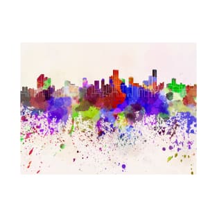 Bogota skyline in watercolor background T-Shirt