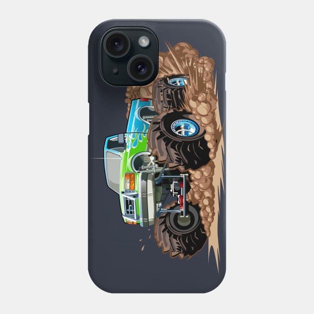 Cartoon monster truck Phone Case by Mechanik