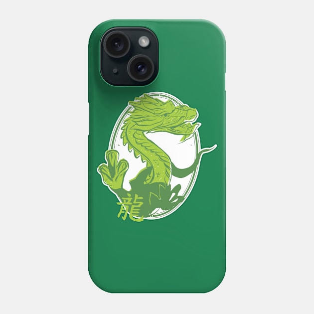 Green Japanese Dragon Phone Case by FelippaFelder