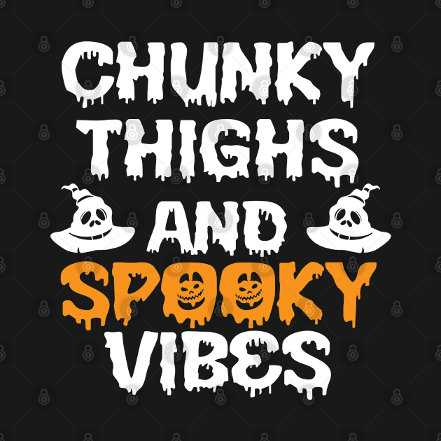 chunky thighs and spooky vibes Funny Baby Halloween by tee4ever