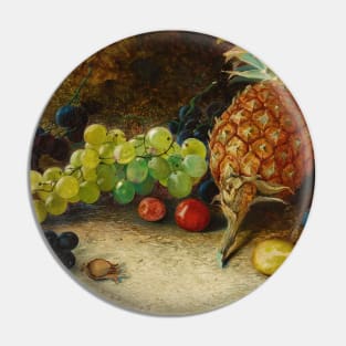 Still Life with a Pineapple, Grapes, Nuts and Plums by John Atkinson Grimshaw Pin