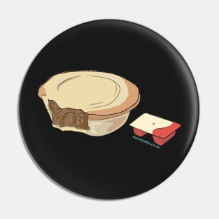 Hand Drawn New Zealand Pie and Sauce Pin