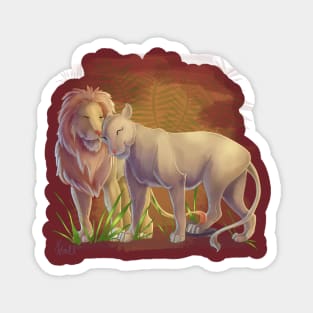 Loving Lions Magnet