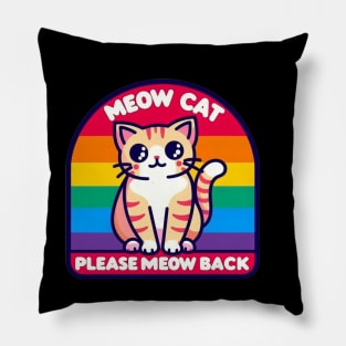 baby lasagna meow cat Pillow