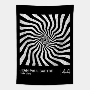 Jean-Paul Sartre / Minimalist Graphic Design Fan Artwork Tapestry