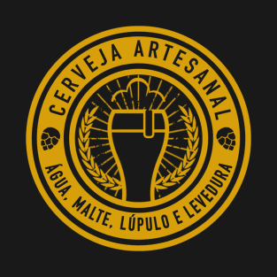 Cerveja Artesanal. Gold T-Shirt