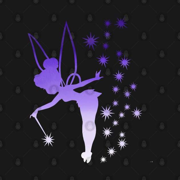 Purple Tinkerbell Ombre Sillhouette by ijsw