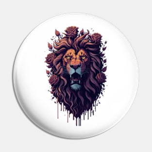 Rose Kissed Majesty - Lion's Elegance Pin