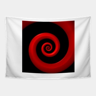 Red/Black Spiral Tapestry