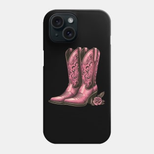 Pink cowboy boots Phone Case