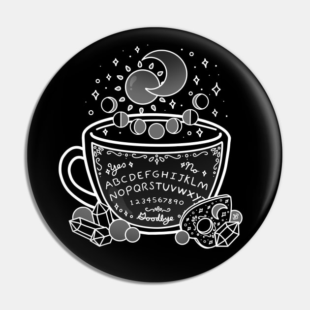 Ouija Teacup Pin by heysoleilart