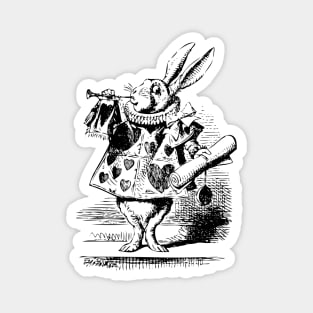 Alice in Wonderland | Herald of the Court of Hearts | White Rabbit | Vintage Alice | Magnet