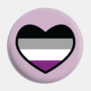 Asexual Flag Heart Pin