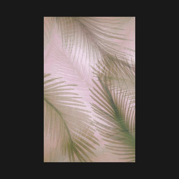 PASTEL FEATHERS PALM TROPICAL MUTED EXOTIC BEACH DESIGN by jacquline8689