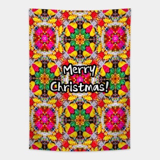 Colorful Christmas tree patterns. Tapestry