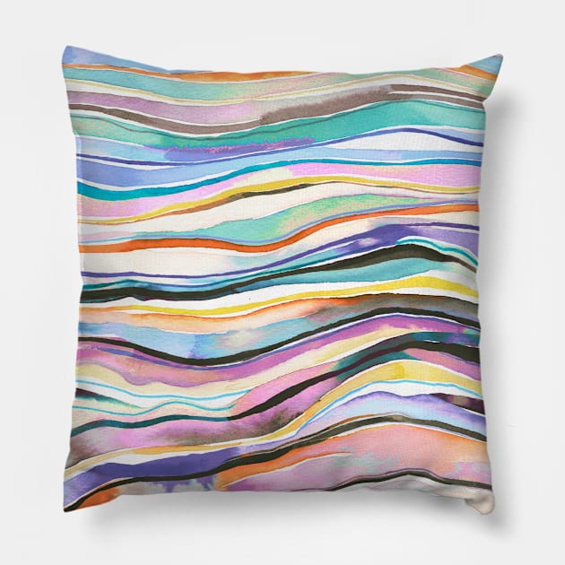 Watercolor Agate Pillow by ninoladesign