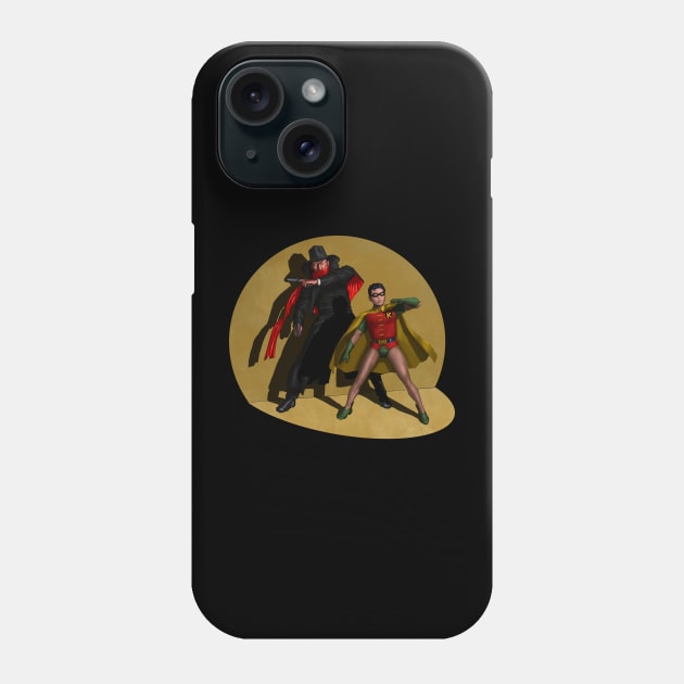 The Shadow and Robin Phone Case by thecountingtree