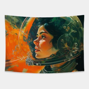 We Are Floating In Space - 36 - Sci-Fi Inspired Retro Artwork Tapestry