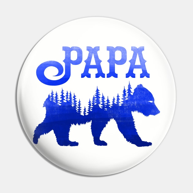 Papa Bear (Blue) Pin by HammerApparel