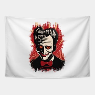 SAW X ( saw 10 ) I Want To Play A Game movie billy puppet Tapestry