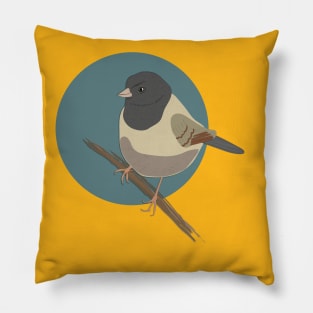 Dark Eyed Junco Bird Pillow