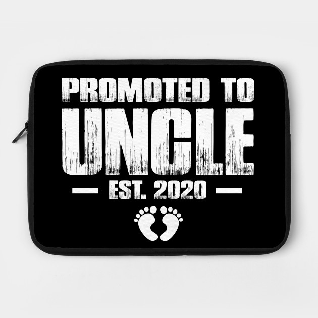 Promoted To Uncle 2020 Funny Father S Day Gift Ideas New Uncle Promoted To Uncle 2020 Funny Soon To Be Laptop Case Teepublic